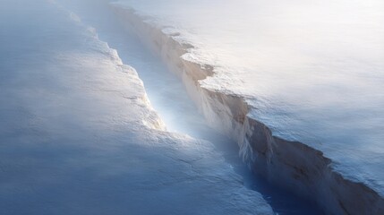 A conceptual landscape where a small stream of water carves a deep canyon over time, symbolizing persistence, consistency, and long-term impact.