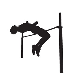 High Jump Silhouette Collection,High Jump Silhouettes,Vector High Jump Silhouettes,Athlete Jumping Silhouettes,high jump vector