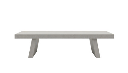 Modern minimalist concrete coffee table with angled legs, contemporary living room furniture design, neutral gray finish