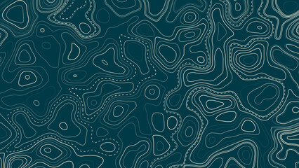 Topographic map pattern background vector. Abstract mountain terrain map background with abstract shape line texture. Design illustration for wall art, fabric, packaging, web, banner, wallpaper. © Creative