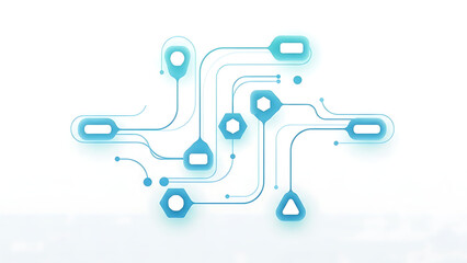 Network connection points and flowchart elements