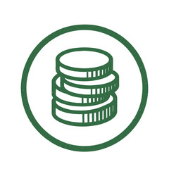 stack of coins icon logo seal vector on white background
Vector stamp icon