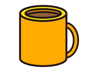 シンプルなマグカップのアイコン素材