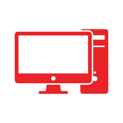 Computer monitor and cpu illustration