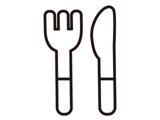 シンプルなナイフとフォークのアイコン素材2