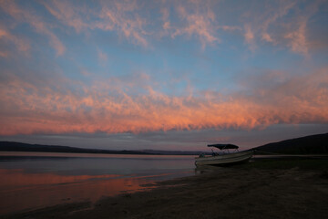 Boat on Cascade Lake, Idaho