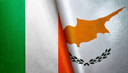 アイルランドの国旗とキプロスの国旗(Ireland flag & Cyprus flag.)
