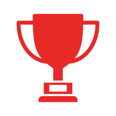 Red trophy icon symbolizing achievement and success