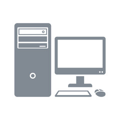 Desktop computer system with monitor and accessories