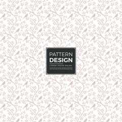 Elegant seamless pattern featuring delicate branches with leaves and small birds in a soft palette