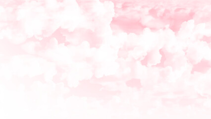 Fototapeta premium Pink sky with white clouds