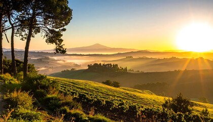 Tuscan Sunrise Panorama