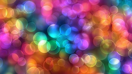 Fototapeta premium Vibrant Colorful Bokeh Lights Background Abstract Art