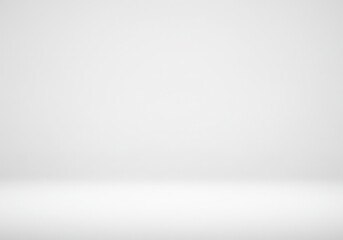 Obraz premium An expansive, pure white background featuring a gentle gradient fade and ample negative copy space, ideal for minimalist designs and product presentation ,soft ,pristine ,rendering