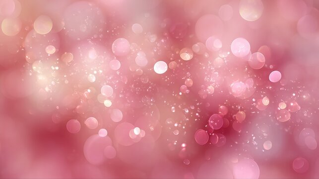 Vibrant Pink Bokeh Lights Background with Soft Glow