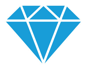 Blue Diamond Shape Icon Design Element for Web and Graphic Design