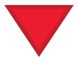 Bold Red Triangle Symbol Graphic Design Element for Alerts