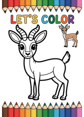 Printable Goat Coloring Sheet for Children with Playful Design