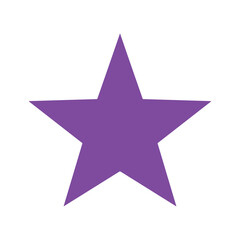 Fototapeta premium Purple star icon on white background
