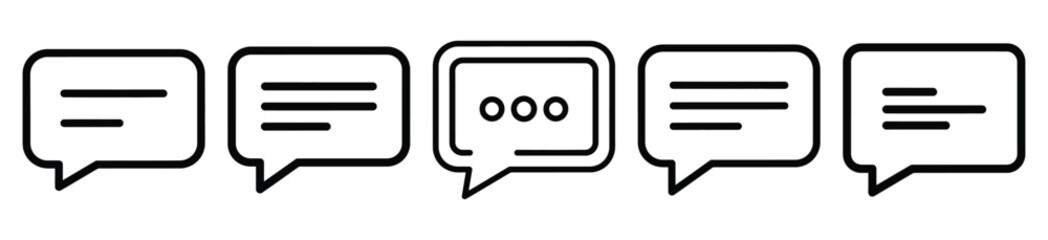 ai chat line art icon set. ai and robotics outline icons collection.