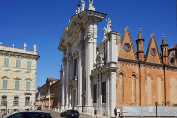 Cathedral in Sordello square in Mantua, Italy