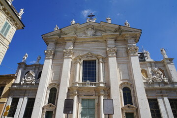 Cathedral in Sordello square in Mantua, Italy