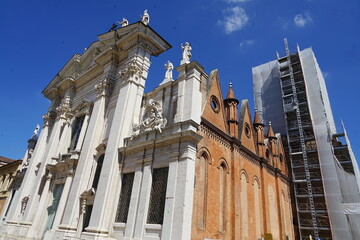 Cathedral in Sordello square in Mantua, Italy