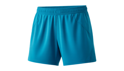 Blue athletic shorts on a summer concept on transparent background 
