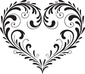 Abstract floral heart. love concept