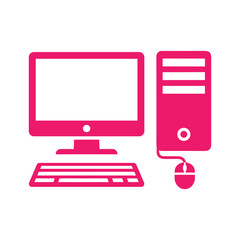 Computer system with monitor, keyboard, and mouse