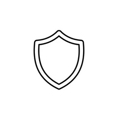 Simple shield symbol representing safety and security for web design