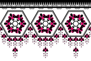 Seamless vector pattern set with floral, heart, and bird illustrations for wallpaper design and tile texture. Geometric Ethnic pattern, Native American tribal fabric. blanket rug carpet fashion,cards