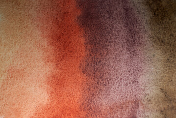 Large watercolor hand-painted background in brown tones on textured paper.