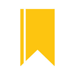 Simple yellow bookmark icon