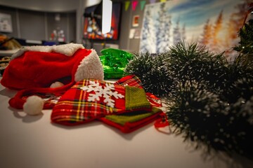 Festive Christmas Decorations on Display