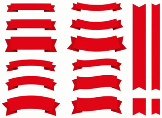 Title ribbon icon set