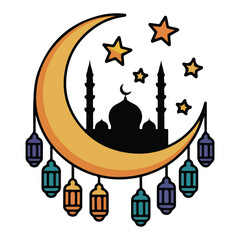 ramadan, islam, muslim, mosque, lantern, moon, star, celebration, holy, fasting, festival, spiritual, religion, architecture, dome, minaret, traditional, decorative, light, culture, prayer, eid, greet