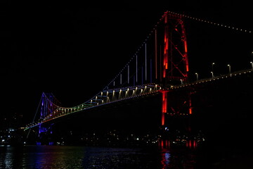Ponte Hercílio Luz Iluminada Noite Florianópolis SC