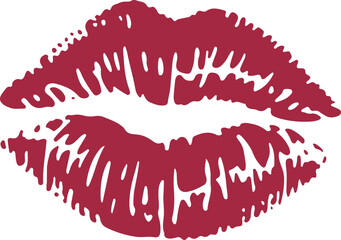 Lips sign silhouette vector design