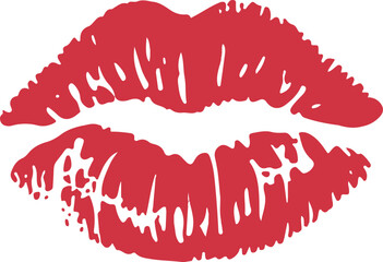 Lips sign silhouette vector design