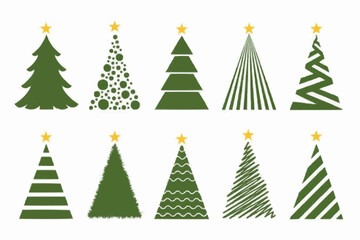 Christmas tree icon set