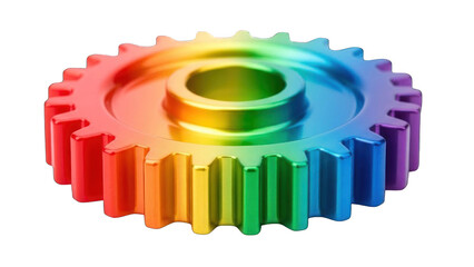 Colorful Metal Gear with Rainbow Spectrum.