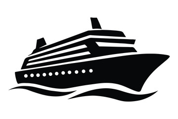 stylish cruise ship icon with transparent background for websites apps and marketing materials