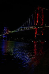 Ponte Hercílio Luz Iluminada Noite Florianópolis SC