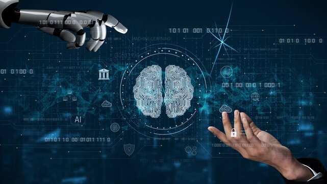 AI assistant utilizes machine learning to analyze data, process intelligent logic, and deliver autonomous system decisions in a neural-powered brain network. Marrow