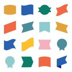 Ribbon & banner shape set