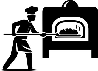 silhouette of a waiter serving coffee