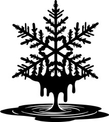 christmas tree with snowflakes