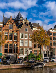 Architektur , Sehensw&uuml;rdigkeiten und Touristenattraktionen in der Altstadt von Amsterdam, Niederlande, Holland