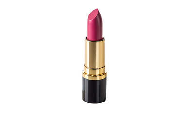 Luxury Pink Lipstick in Elegant Gold and Black Tube